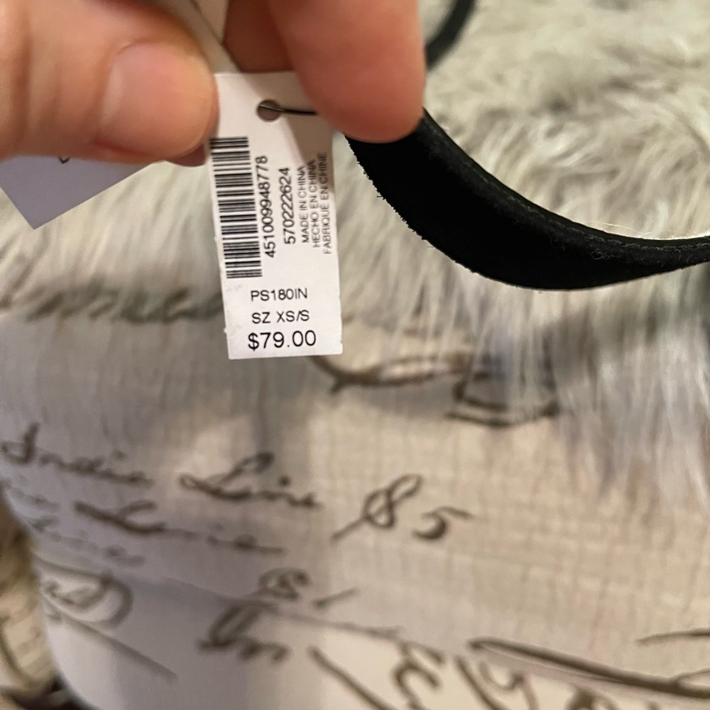 NWOT White House Black Market Black Floral Obi Belt - Picture 6 of 11